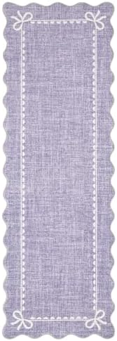 GarveeHome Scalloped Hallway Runner Rug 2.5x8 Non Slip Bedroom Rugs - Image 5