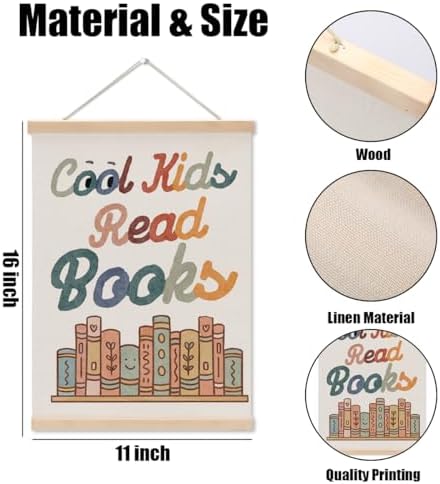 Reading Poster Hanger, Reading Nook Library Decor Wall Decor - Image 6