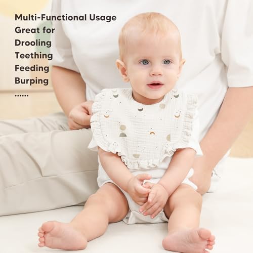 Bearmoss 8 Pack Muslin Baby Bibs - Image 6