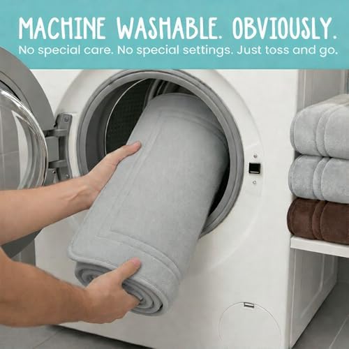 ITSOFT Memory Foam Bath Mat 24x16, Non Slip, Machine Washable, Quick Dry & - Image 5