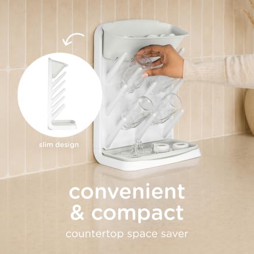 Ubbi Vertical Baby Bottle Drying Rack, Space Saving Countertop Bottle Dryer - Image 5