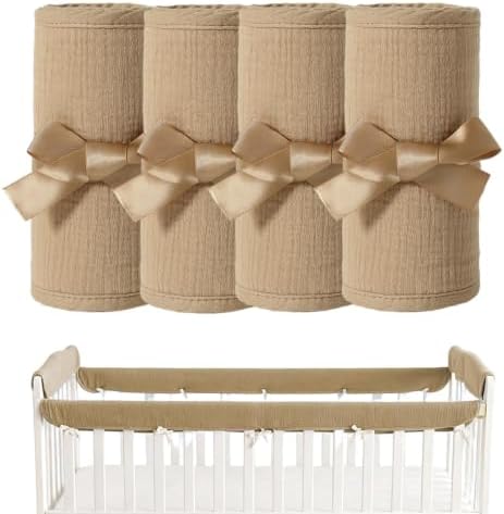 Cot Rail Protector 4 Pack Cotton Gauze Teething Guard by Unknown