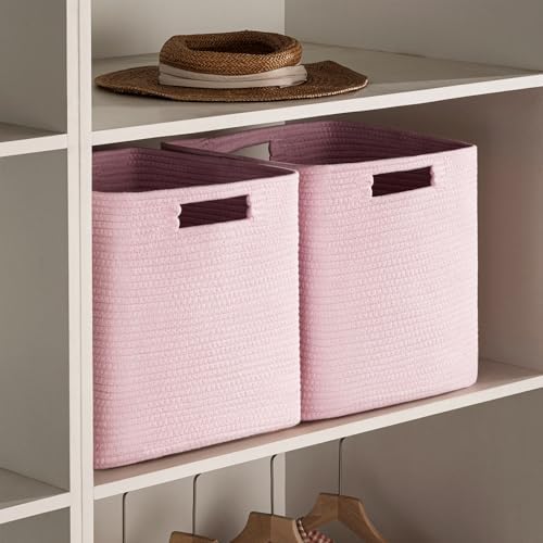UBBCARE Set of 4 Storage Basket-13 X 13 X 13 in, Cotton Rope Basket - Image 6