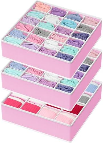 Simple Houseware Sock Drawer Organizer, 3 Pack by SimpleHouseware