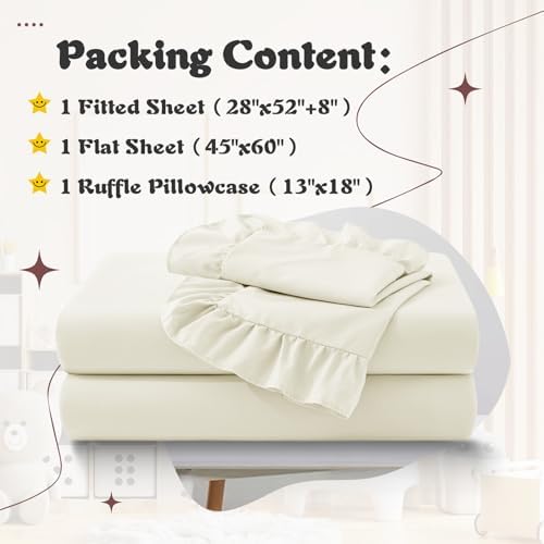 KKJIAF 3 Piece Beige Toddler Sheet Set - Image 2