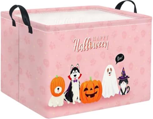 Halloween Basket Cute Baskets for Kids Pumpkin Basket Rectangular Storage Bin by TIBAOLOVER