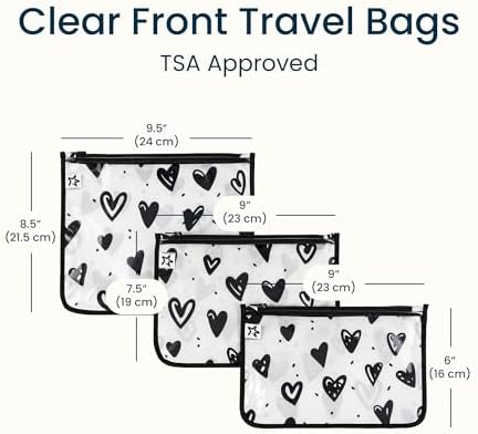 Tiny Twinkle Diaper Bag Organizing Pouches|3 Pack Mess-Proof Clear Front Travel - Image 4
