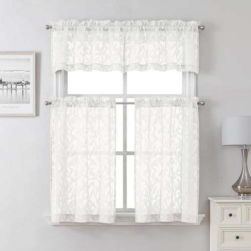 Lecloud Leia Sheer Ivory Window Curtains - Image 2