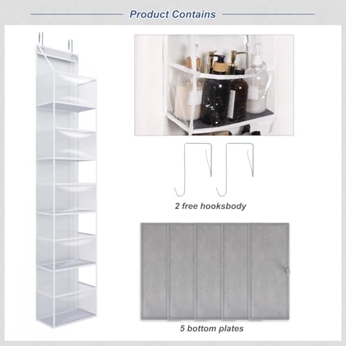 Fixwal 5-Shelf Over The Door Hanging Pantry Organizer, Room Organizer - Image 4