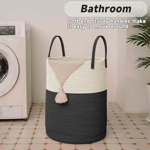 JMvicyroam 60L Cotton Rope Laundry Basket Hamper - Image 5