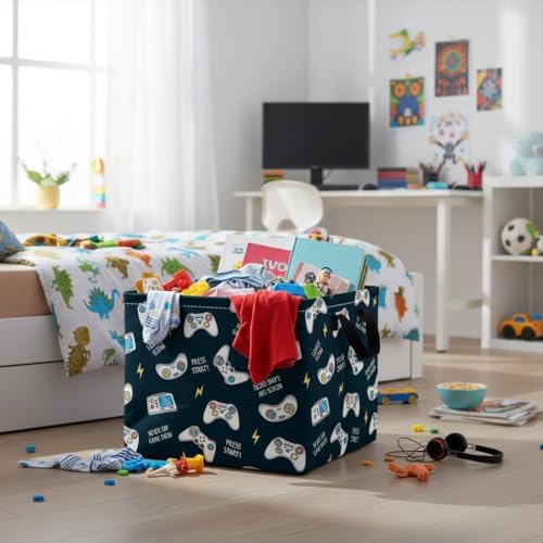 Rectangular Valentines Basket Fabric Storage Bin Storage Boxes Collapsible - Image 6