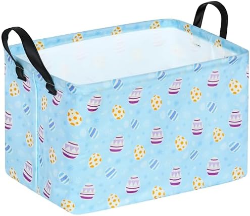 Bunny Easter Eggs Basket Storage Basket Gift Shelf Basket Storage Bin, Nursery by KUNRO