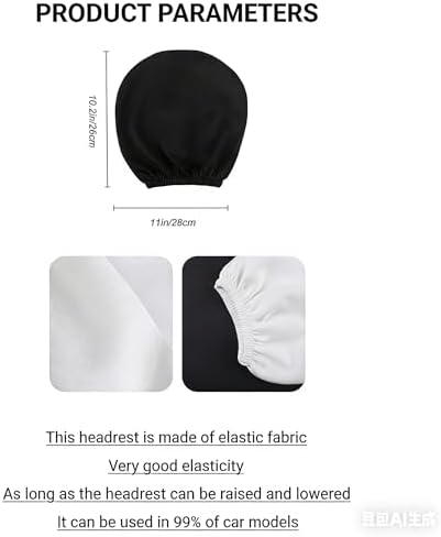 Car Headrest Covers with Funny Smiley Face Design, Universal Fit, 10.2x11 inches - Image 3