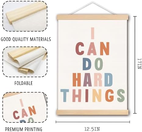 Positive Affirmations Wall Decor, Can DO Hard Things Inspirational Wall Art - Image 6