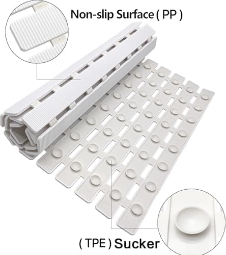 BEMISO Shower Mat Non Slip Bathtub Mat 27.5 x 15.7 Inch Bath Mat - Image 2