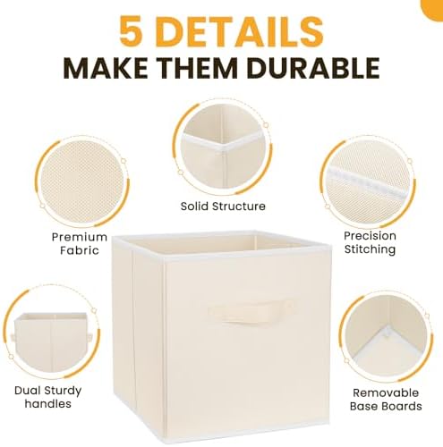 Criusia Large Storage Cubes, 13 Inch Cube Storage Bins - Image 6