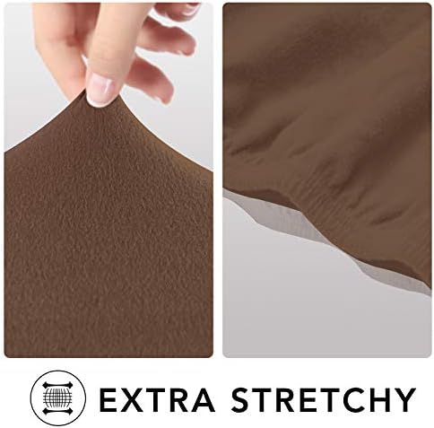 PureFit Stretch Couch Covers for Sofa Large Sofa Slipcovers Brown - Image 4