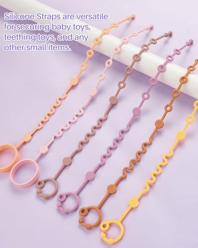 LittleHugs Toy Straps for Baby, Silicone Tether Pacifier Clip, No Throw Travel - Image 5