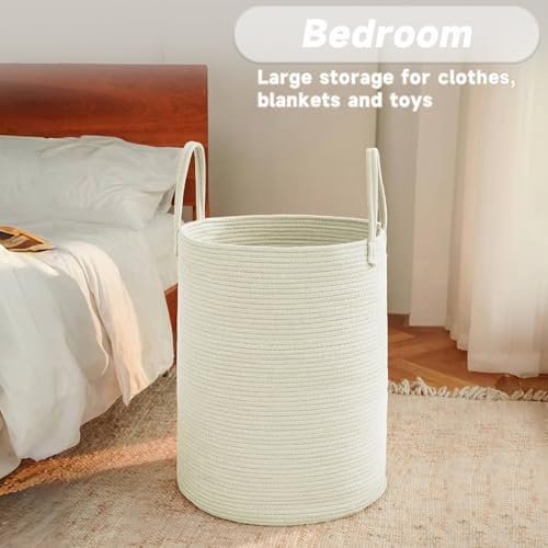 JMvicyroam 60L Cotton Rope Laundry Basket Hamper - Image 4