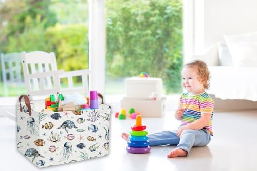 Sanjiaofeng Rectangular Kids Basket Ocean Storage Bins, Boys and Girls Storage - Image 4