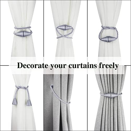 Magnetic Curtain Tiebacks Rope Decorative Holdbacks - Image 5