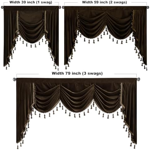 StangH Brown Velvet Valance Curtain - Image 4