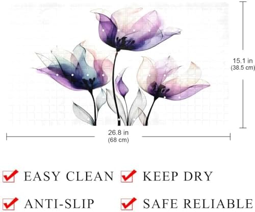 Shower Mat Non Slip, 26.8 x 15.1 Inch Bathtub Mat - Image 4
