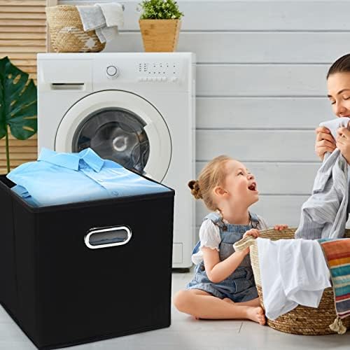STOREONE Black Fabric Storage Bins Cubes Baskets Containers- - Image 6