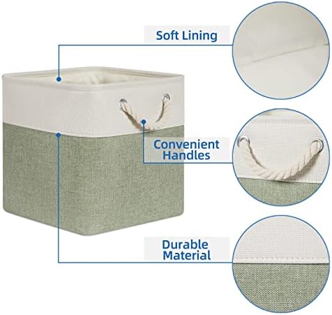 Temary Cube for Shelves 11 Inch Bin 4Pack Fabric Storage Baskets for Organizing - Image 4