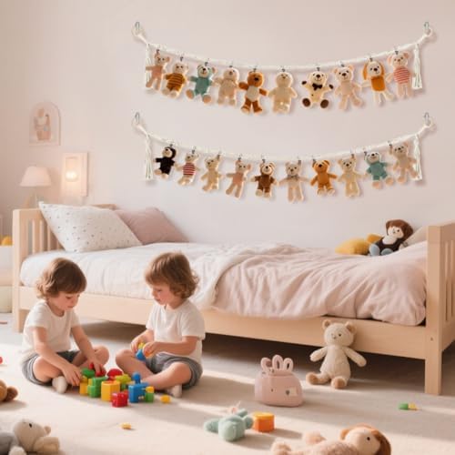 CERETIA 80" Stuffed Animal Organizer Chain, Wall Corner Storage - Image 4
