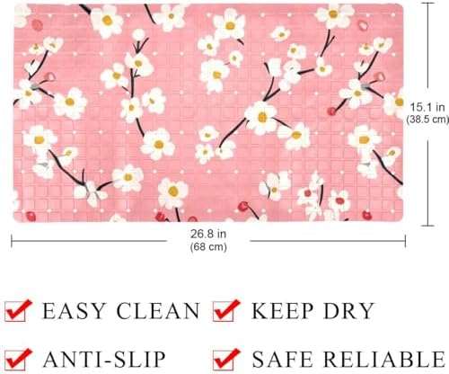 Shower Mat Bathtub Mat, 26.8x15.1 inch, Non-Slip Bath Mat - Image 4
