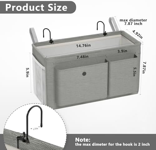 Bedside Caddy Bedside Storage Hanging Organizer - Image 3