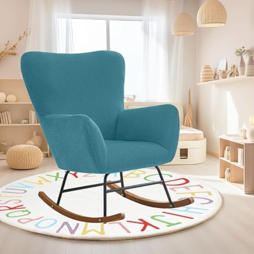 Levoberg Nursery Rocking Chair Cover Stretch Rocker Glider Chairs Cover - Image 2