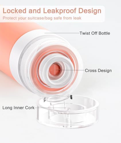 Quatish Travel Bottles for Toiletries 6 Pack, Original Patented Leakproof 3 oz - Image 2