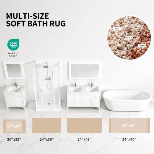 ILANGO Bathroom Rugs 30" × 20", Extra Soft Absorbent Microfiber Bath Rugs - Image 4