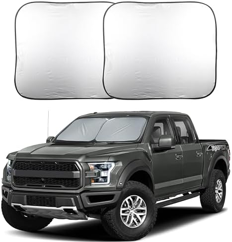 EcoNour 2-Piece Foldable Truck Window Sun Shade, UV & Heat Protection by EcoNour