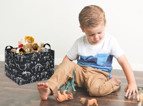 Rectangular Dinosaur Basket Empty Cute Storage Bin Organizer Box Dinosaur Room - Image 4