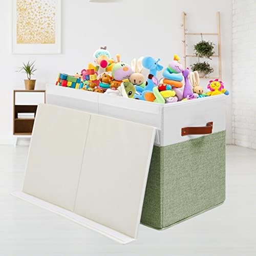 Large Toy Storage Box with Lid, Toy Chest Bin Boxes Basket with Dividers - Image 5