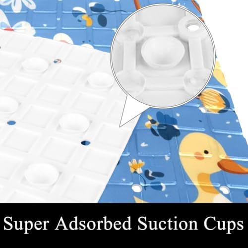 Shower Mat Non Slip, Duck Florals Anti Slip Bath Mat - Image 3
