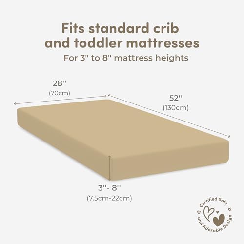 Cotton Crib Sheets 2 Pack – Sweety Fox Mini Fitted Sheets - Image 3