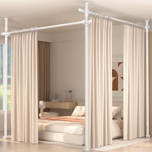 Room Divider for Room Separation, 4-10ft 28-140inch Adjustable Temporary by homefurnishing