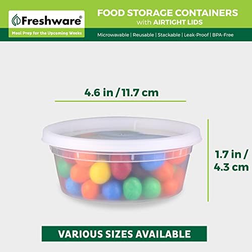 Freshware Food Storage Containers 8 oz Plastic Deli Containers - Image 3