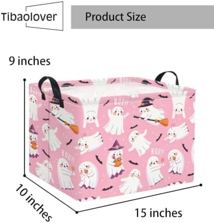 Halloween Basket Cute Baskets for Kids Pumpkin Basket Rectangular Storage Bin - Image 2