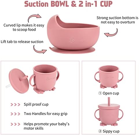 Silicone Baby Feeding Set, Suction Plate Bowl - Image 5