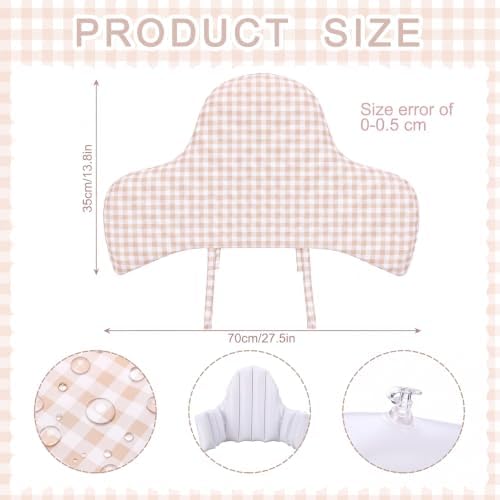 Novabright Ruffle Gingham Baby Highchair Cushion - Image 2