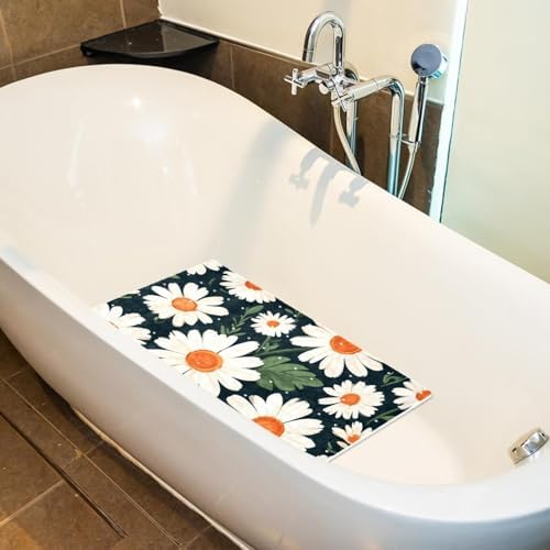 Shower Mat Non Slip, Tropical Daisies Anti Slip Bath Mat - Image 5