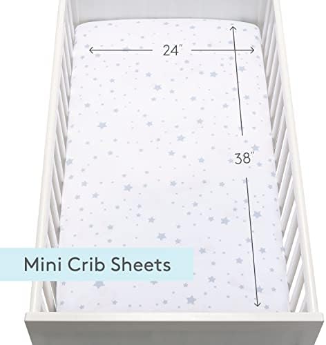 Newton Baby Fitted Mini Crib Sheet 2-Pack, Organic Muslin - Image 3