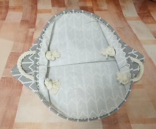 Round Laundry Basket Storage Bins Nursery Hamper Gift Baskets - Image 7