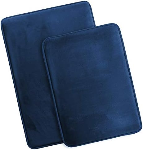 Clara Clark 2 Piece Bathroom Rugs Bath Mat Set, Velvet Memory Foam Bath Mats - Image 4