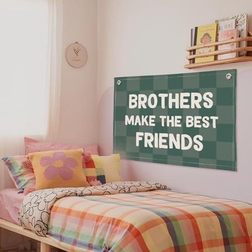 Brothers Make The Best Friends Banner, Boys Room Decor, Toddler Boy Linen - Image 5